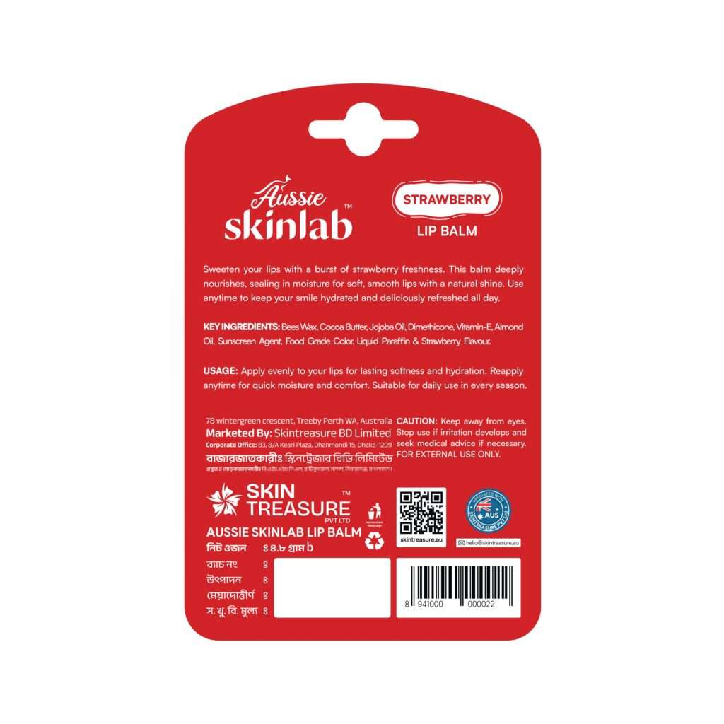 Strawberry Lip Balm Side 2