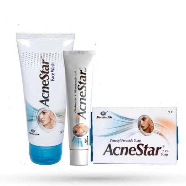 Acnestar Facewash 50gm Acnestar Gel 22gm Acnestar Soap 75gm