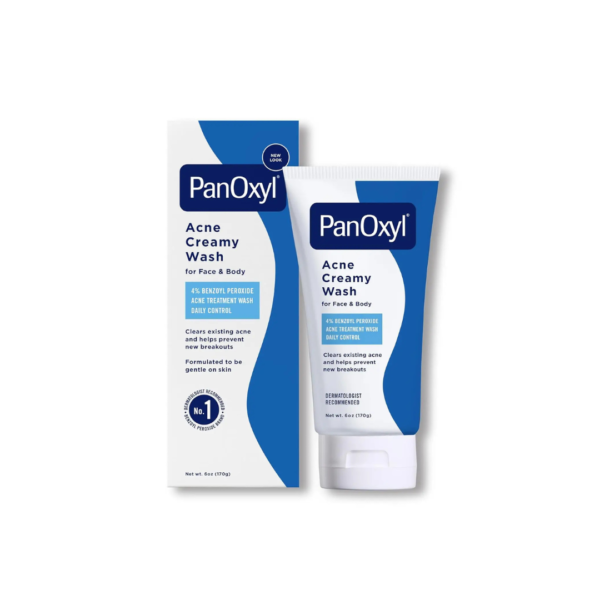 PanOxyl Acne Creamy Wash for Face & Body 170gm Benzoyl Peroxide 4% Antimicrobial