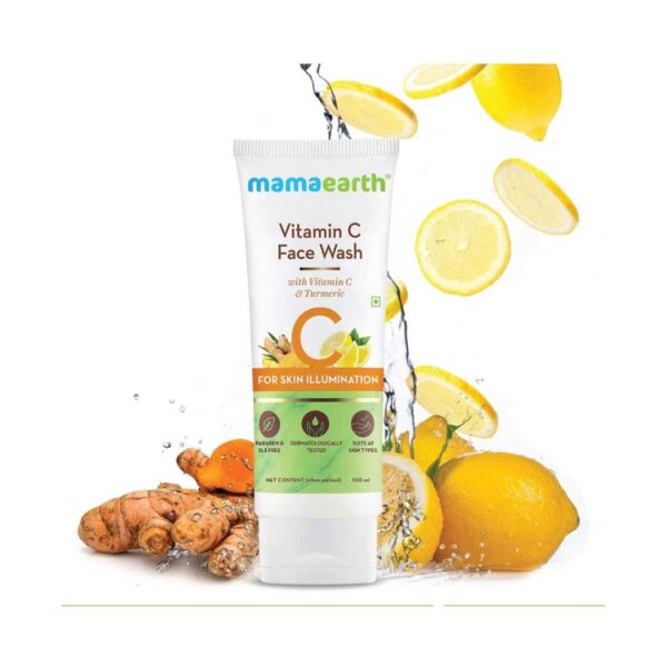 Mamaearth Vitamin C Face Wash 100ml with Vitamin C and Turmeric for Skin Illumination