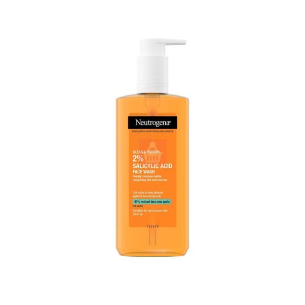 Neutrogena Clear & Defend 2% Salicylic Acid Face Wash 200ml
