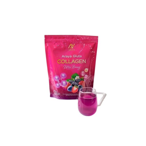 Araya Gluta Collagen Mixed Berry Juice Powder 15 Sachets