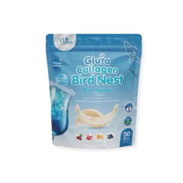 Manee Gluta Collagen Bird Nest Blue Hawaii Flavor Juice 30pcs Pack