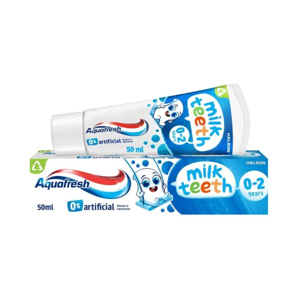 Aquafresh Milk Teeth 0-2 Years Kids Toothpaste 50ml Toddler Toothpaste for Infants, Gentle care for Milk Teeth | UK