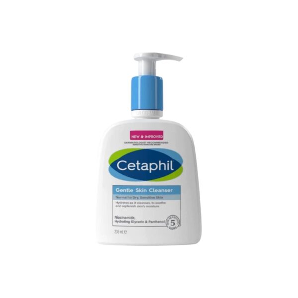 Cetaphil Gentle Skin Cleanser for Dry to Normal Skin & Sensitive Skin 236ml (Made in Canada)