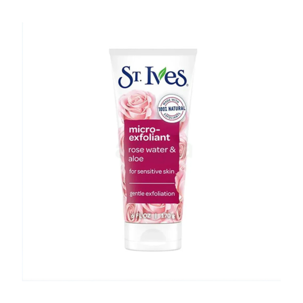 St. Ives Micro-exfoliant Face Scrub 170gm Rose Water and Aloe Vera Made with 100% Natural Exfoliants