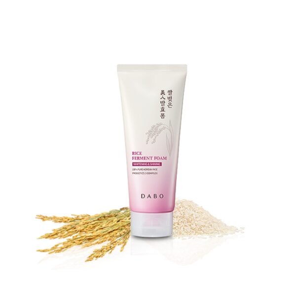 Dabo Whitening & Shining Rice Ferment Foam Face Wash 180ml | Korea
