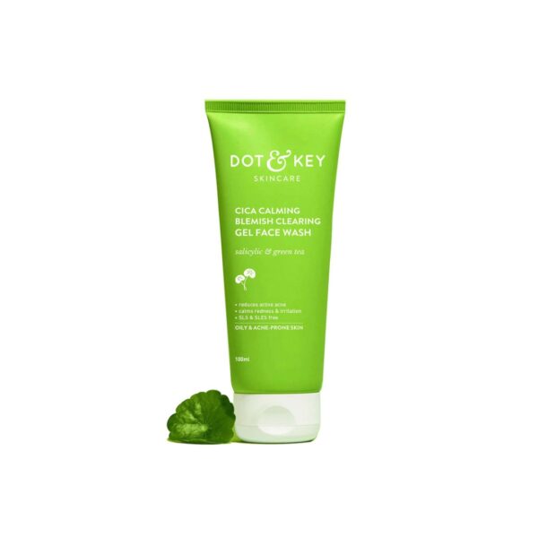 Dot & Key Cica Calming Blemish Clearing Gel Face Wash with Salicylic & Green Tea 100ml