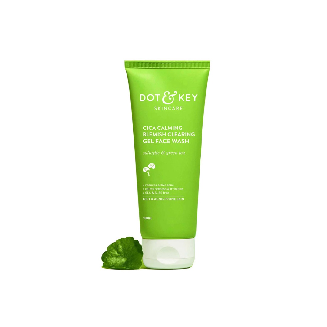 product (53) Dot & Key Cica Calming Blemish Clearing Gel Face Wash with Salicylic & Green Tea 100ml - Image 1