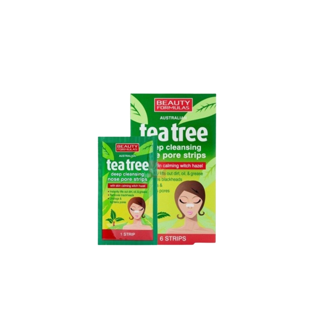 product (32) Beauty Formula Formula Tea Tree Deep Cleansing Nose Pore Strips 6pcs White - Image 1