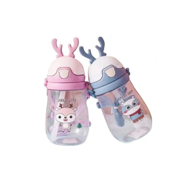 1pcs 450ml Mumpot Rabbit Ear Kids’ Cartoon Straw Teapot Water Bottle