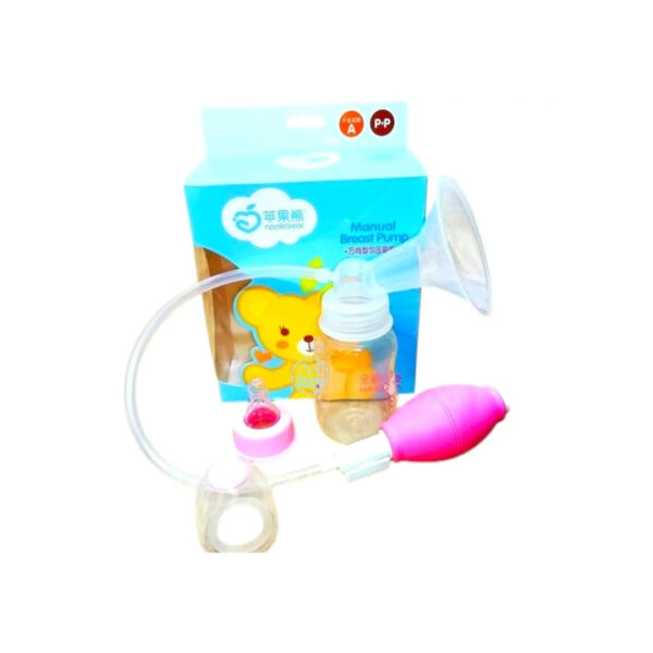 1set Applebear Brest Pump Manual Control Valve Mom Breastfeeding Baby Milk Suction Feeding Newborn Bottle Multicolor